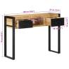 Console Table 100x35 cm - Solid Rough Mango Wood | Hipo Market