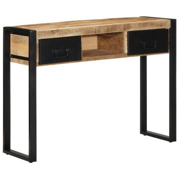 Console Table 100x35 cm - Solid Rough Mango Wood | Hipo Market