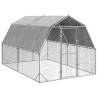  Chicken Run with Roof 2.5x4x2.25 m Galvanised Steel Size 2.5 x 4 x 2.25 m Model with roof 