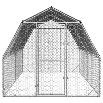 Galvanised Steel Chicken Run with Roof | Large 2.5x4x2.25m