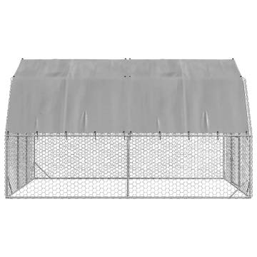 Galvanised Steel Chicken Run with Roof | Large 2.5x4x2.25m