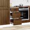 Lucca Brown Oak Kitchen Base Cabinet - Durable & Spacious