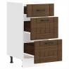 Lucca Brown Oak Kitchen Base Cabinet - Durable & Spacious