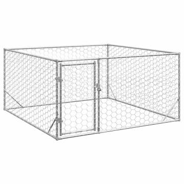 Outdoor Dog Kennel with Door - Durable Galvanised Steel | HipoMarket