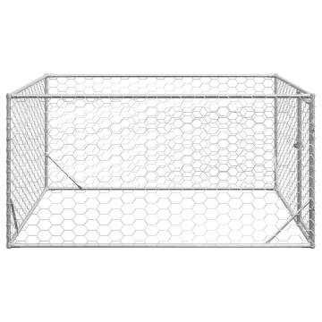 Outdoor Dog Kennel with Door - Durable Galvanised Steel | HipoMarket