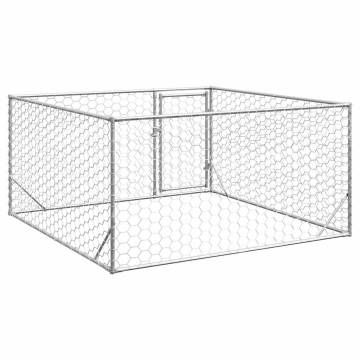 Outdoor Dog Kennel with Door - Durable Galvanised Steel | HipoMarket