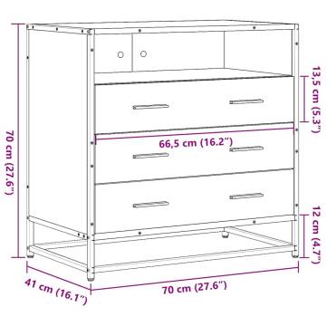 Stylish Drawer Cabinet Sonoma Oak - Durable & Elegant Design