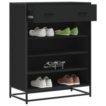 Shoe Cabinet Black 75x38x97.5 cm - Stylish Storage Solution