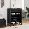 Shoe Cabinet Black 75x38x97.5 cm - Stylish Storage Solution