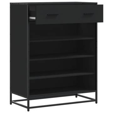 Shoe Cabinet Black 75x38x97.5 cm - Stylish Storage Solution