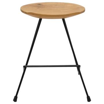 Stylish Solid Teak Wood Stools - Set of 2 | Hipo Market