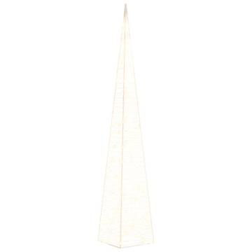 Acrylic Decorative LED Light Cone - Warm White 120 cm