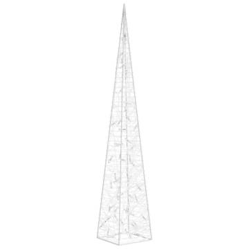 Acrylic Decorative LED Light Cone - Warm White 120 cm