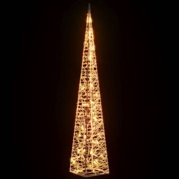 Acrylic Decorative LED Light Cone - Warm White 120 cm