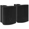 Wall-Mounted Stereo Speakers - Black Indoor/Outdoor, 120W