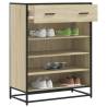  Shoe Cabinet Sonoma Oak 75x38x97.5 cm Engineered Wood and Metal Colour sonoma oak Quantity in Package 1 Number of Number of shelves 