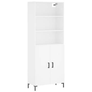 Stylish Highboard White 69.5x34x180 cm | HipoMarket