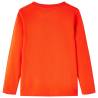 Bright Orange Kids' T-Shirt with Long Sleeves - Size 140