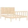 Double Solid Pine Bed Frame Without Mattress - Hipomarket