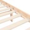 Double Solid Pine Bed Frame Without Mattress - Hipomarket