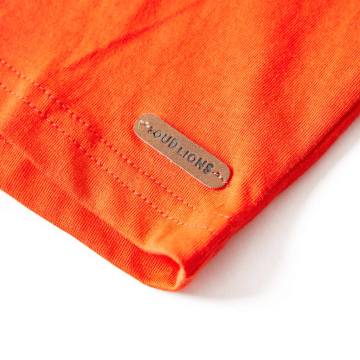 Bright Orange Kids' T-Shirt with Long Sleeves - Size 140