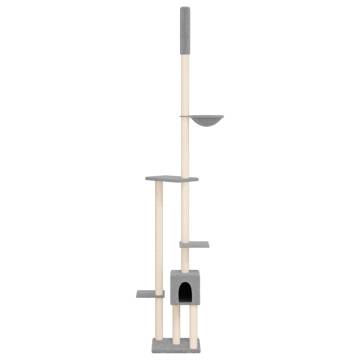 Light Grey Floor to Ceiling Cat Tree | 258.5-284.5 cm