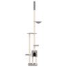 Light Grey Floor to Ceiling Cat Tree | 258.5-284.5 cm