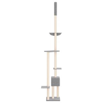 Light Grey Floor to Ceiling Cat Tree | 258.5-284.5 cm