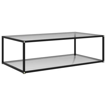 Stylish Transparent Coffee Table - 120x60 cm Tempered Glass