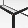 Stylish Transparent Coffee Table - 120x60 cm Tempered Glass