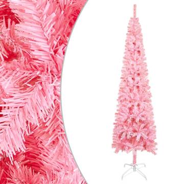 Slim Pink Christmas Tree 180 cm - Unique Holiday Centerpiece