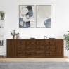  Sideboards 3 pcs Brown Oak Engineered Wood Colour brown oak Quantity in Package 3 