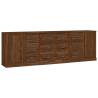 Elegant 3-Piece Brown Oak Sideboards - Durable & Stylish