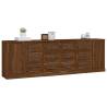 Elegant 3-Piece Brown Oak Sideboards - Durable & Stylish