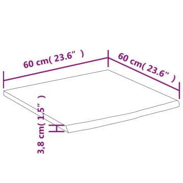 Solid Wood Acacia Bathroom Countertop - 60x60x3.8 cm