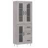 Highboard Grey Sonoma 69.5x34x180 cm - Elegant Storage Solution