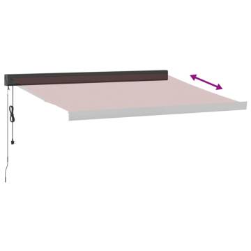 Automatic Retractable Awning Burgundy 300x250 cm | HipoMarket