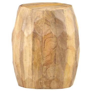 Drum Stool in Solid Mango Wood - Unique & Stylish Furniture