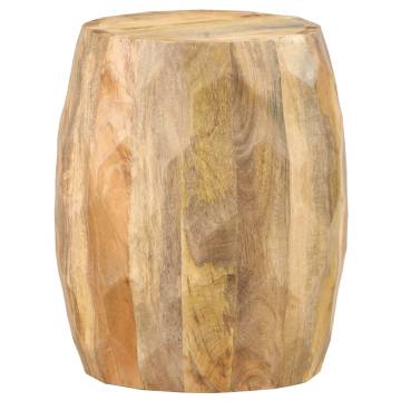 Drum Stool in Solid Mango Wood - Unique & Stylish Furniture