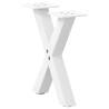 X-Shaped Coffee Table Legs (White) - 40x(30-31) cm Steel