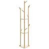 Bamboo Coat Stand with Hooks & Shelves | 39x33x166 cm