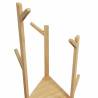 Bamboo Coat Stand with Hooks & Shelves | 39x33x166 cm