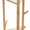 Bamboo Coat Stand with Hooks & Shelves | 39x33x166 cm