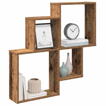 Wall Shelf Old Wood 80x15x78.5 cm - Durable & Stylish