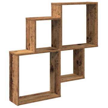 Wall Shelf Old Wood 80x15x78.5 cm - Durable & Stylish