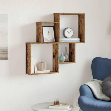 Wall Shelf Old Wood 80x15x78.5 cm - Durable & Stylish