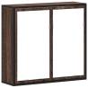 Brown Oak Bathroom Mirror Cabinet - 65x20x60 cm