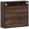 Brown Oak Bathroom Mirror Cabinet - 65x20x60 cm