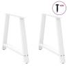 A-Shaped Coffee Table Legs - White Steel (2 pcs) | HipoMarket