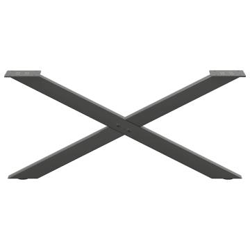 X-Shaped Coffee Table Legs 2 pcs Anthracite - Durable Steel